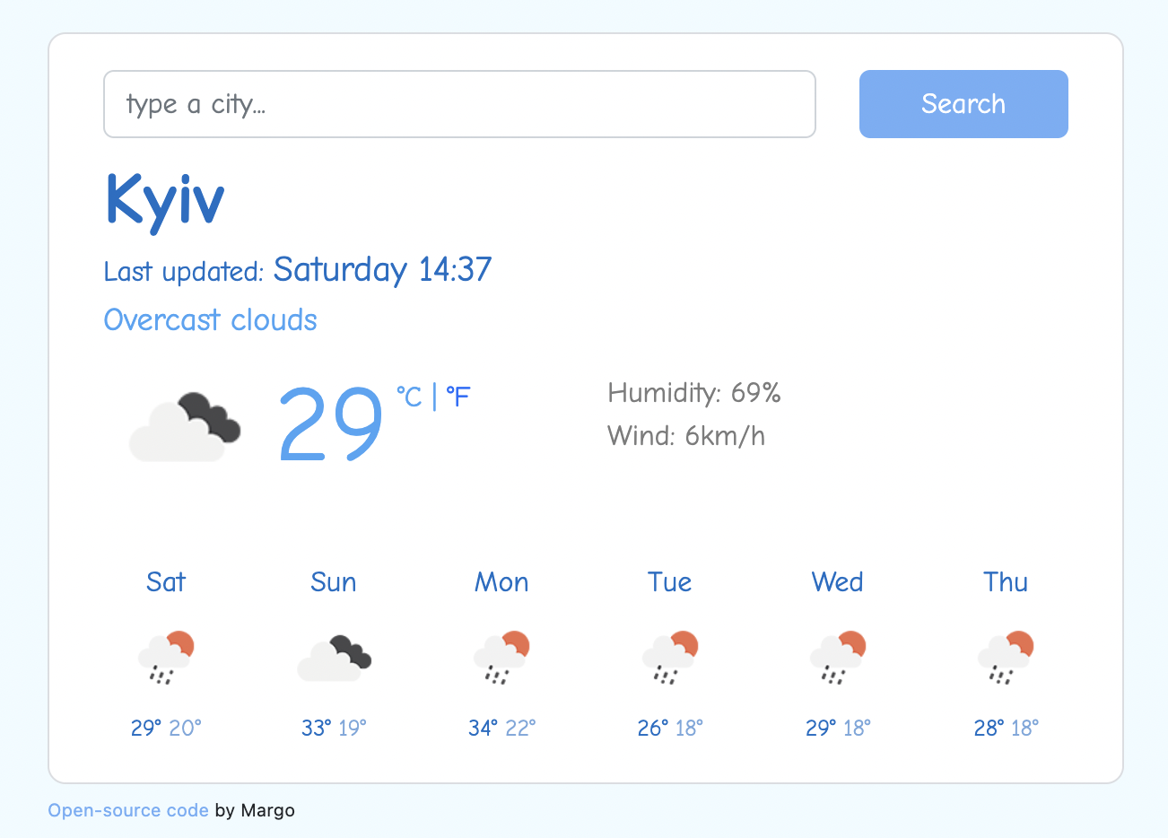 Weather project preview